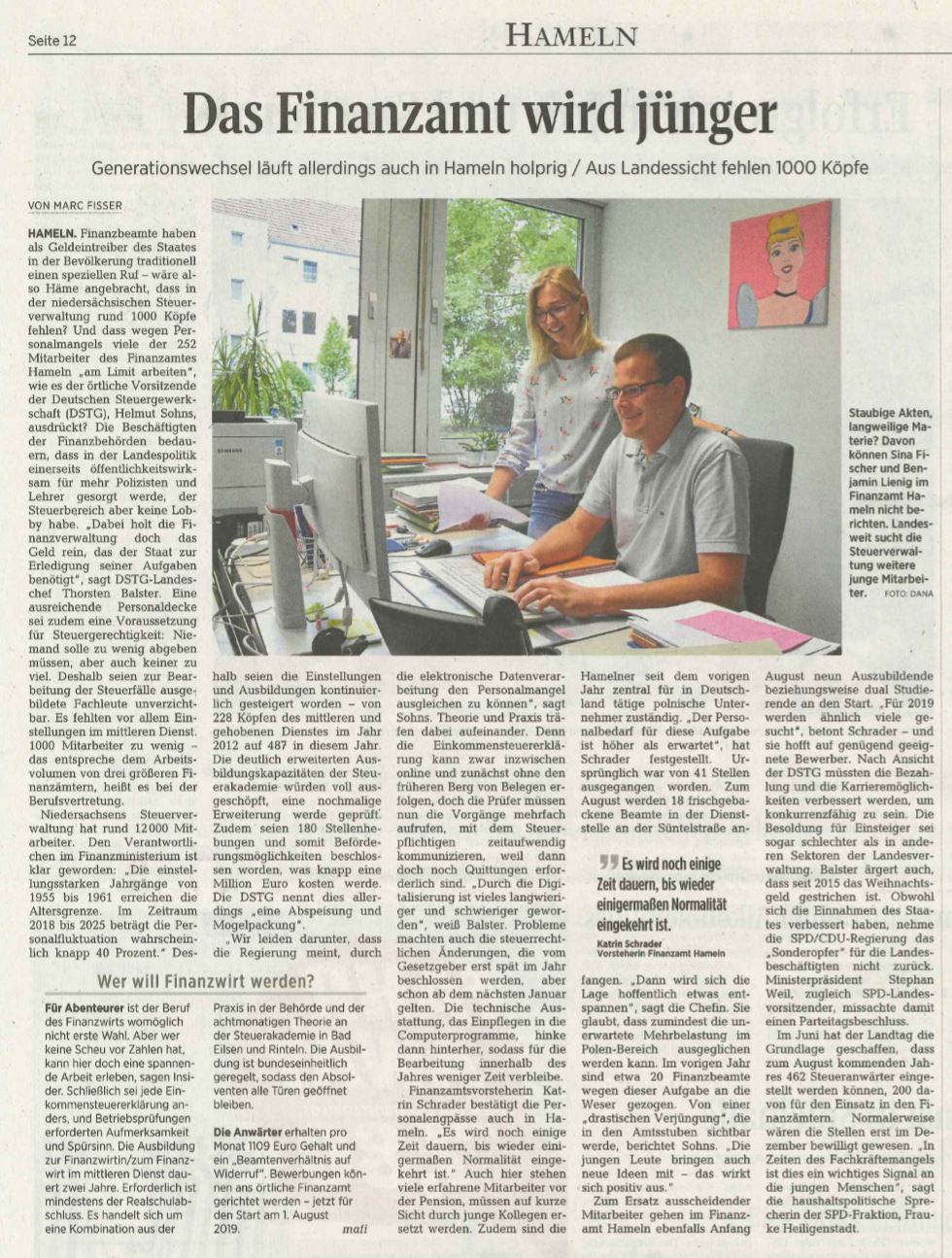 DSTG Deister Weser Zeitung 2018 07 11